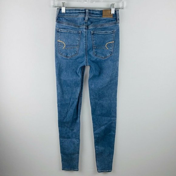 American Eagle AE Super Hi Rise Jegging Next Level Stretch 0 R - Picture 4 of 9